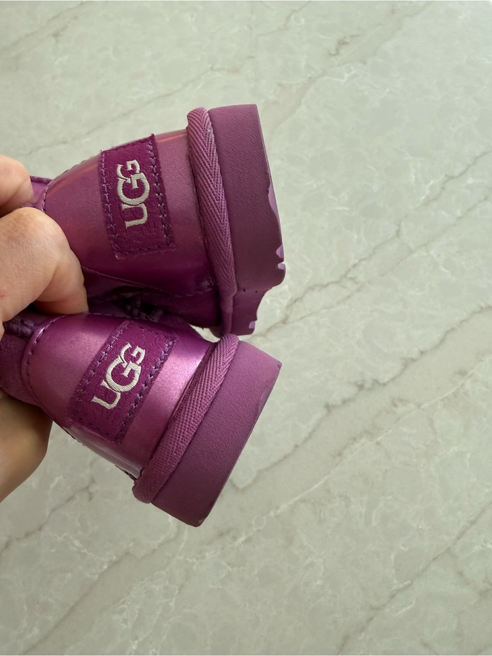 UGG Short Shearling Boots in Purple - Picture 6 of 9